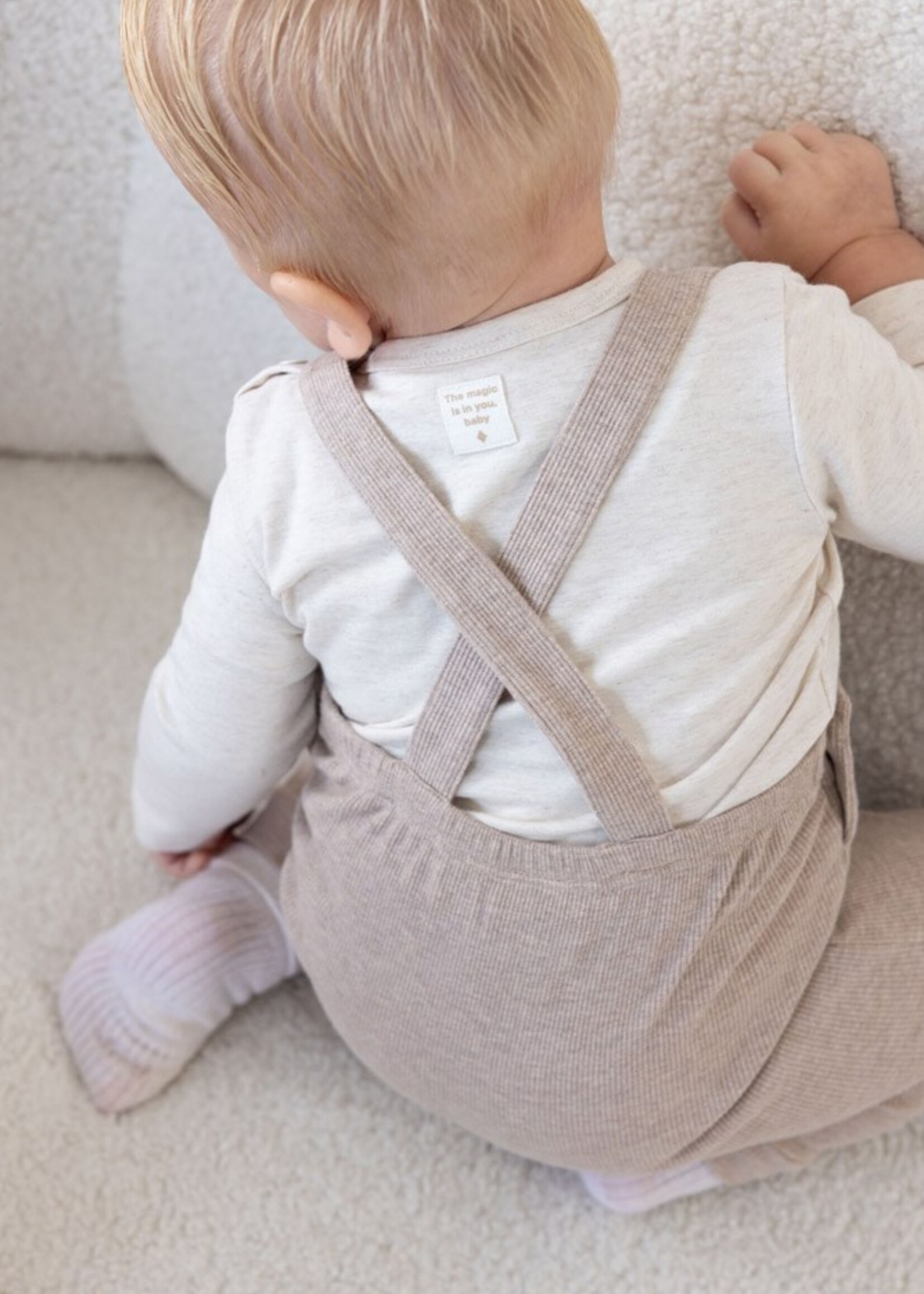 Feetje Feetje Noos - Tuinbroek rib - The magic is in you - Taupe