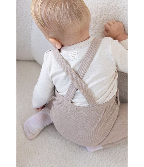 Feetje Feetje Noos - Tuinbroek rib - The magic is in you - Taupe