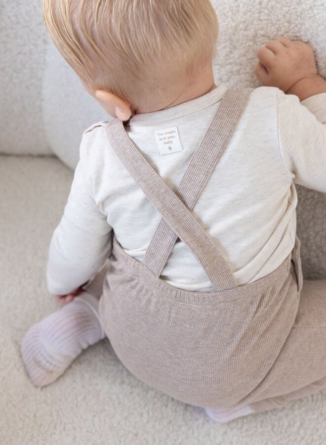Feetje Noos - Tuinbroek rib - The magic is in you - Taupe