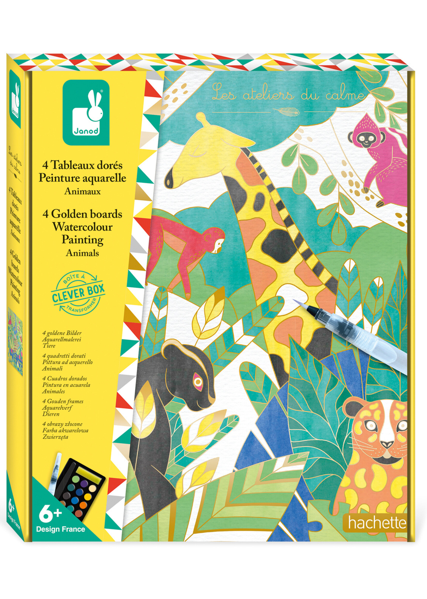 Janod Janod Atelier - Gouden plaatje dieren verven