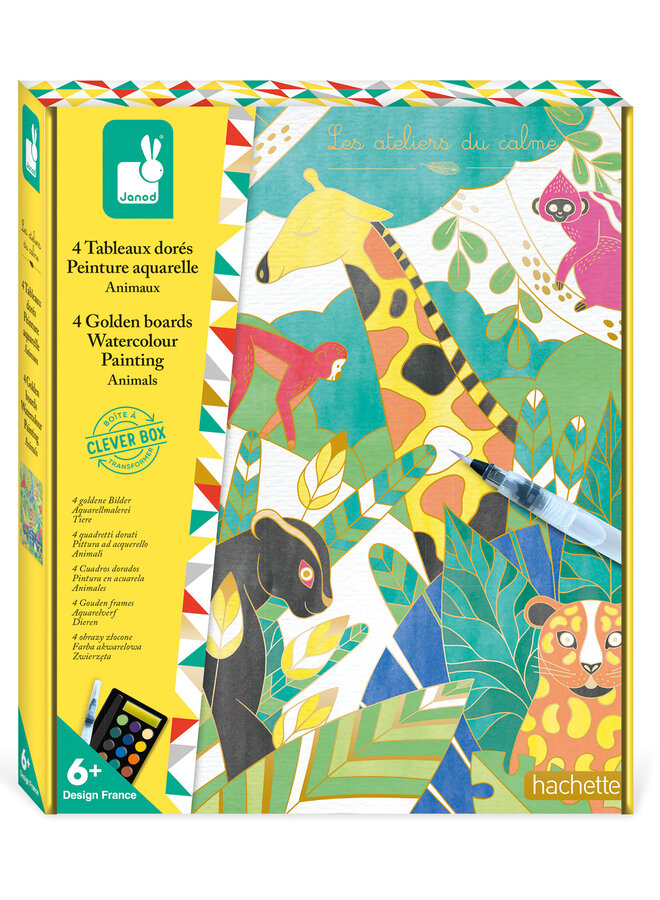 Janod Atelier - Gouden plaatje dieren verven