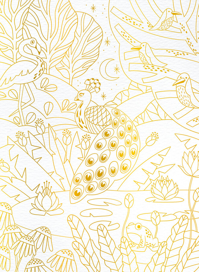 Janod Atelier - Gouden plaatje dieren verven