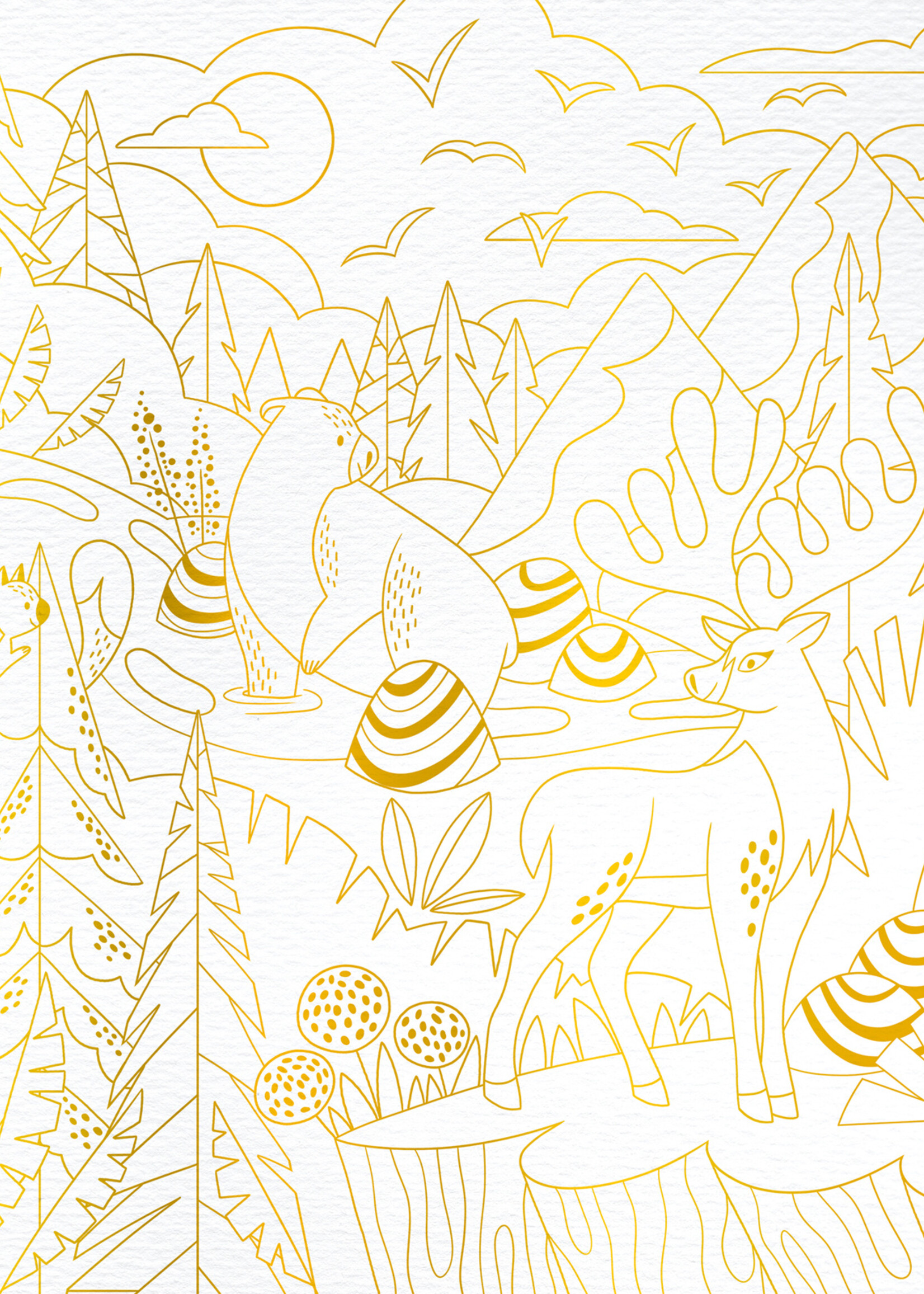 Janod Janod Atelier - Gouden plaatje dieren verven