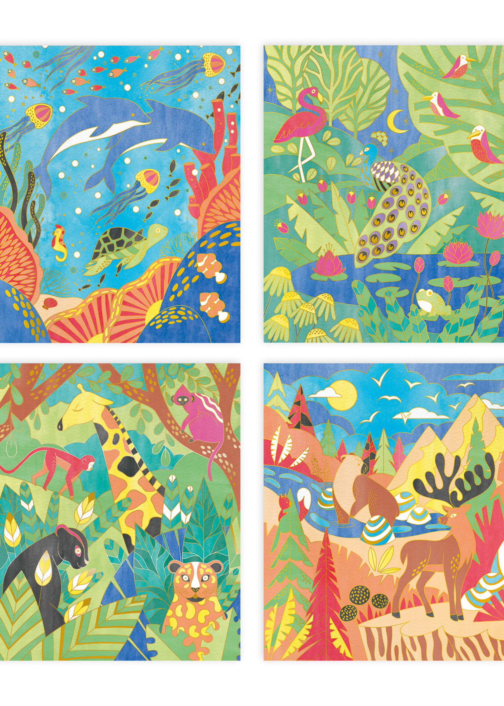 Janod Janod Atelier - Gouden plaatje dieren verven