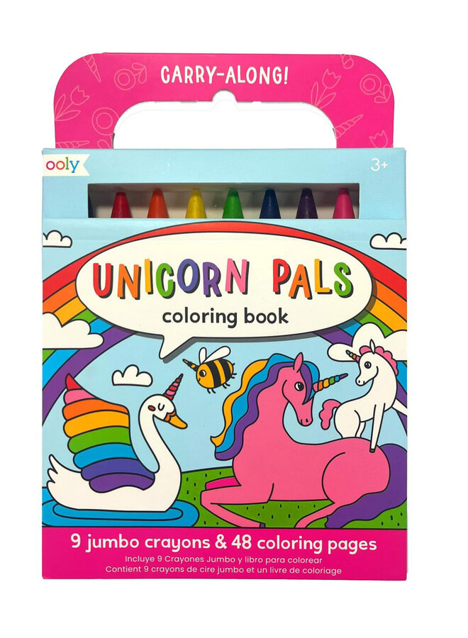 Ooly - Carry Along Crayons & Coloring book - Unicorns
