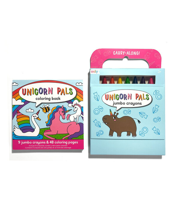 Ooly Ooly - Carry Along Crayons & Coloring book - Unicorns