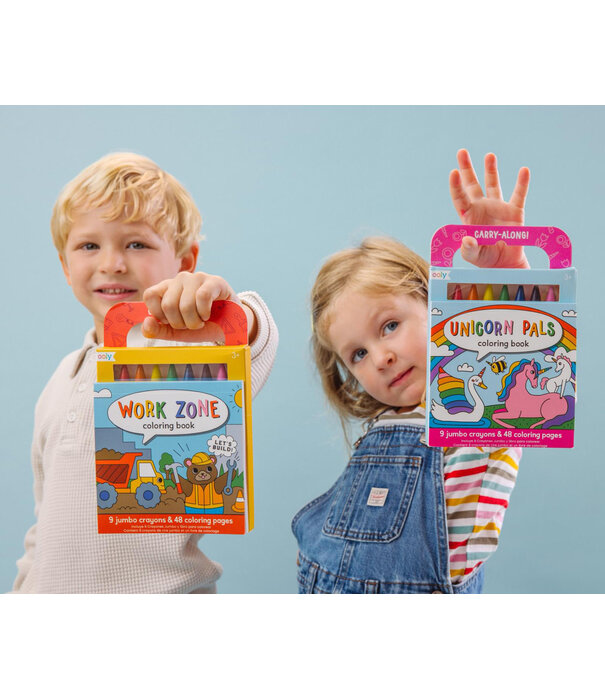 Ooly Ooly - Carry Along Crayons & Coloring book - Unicorns