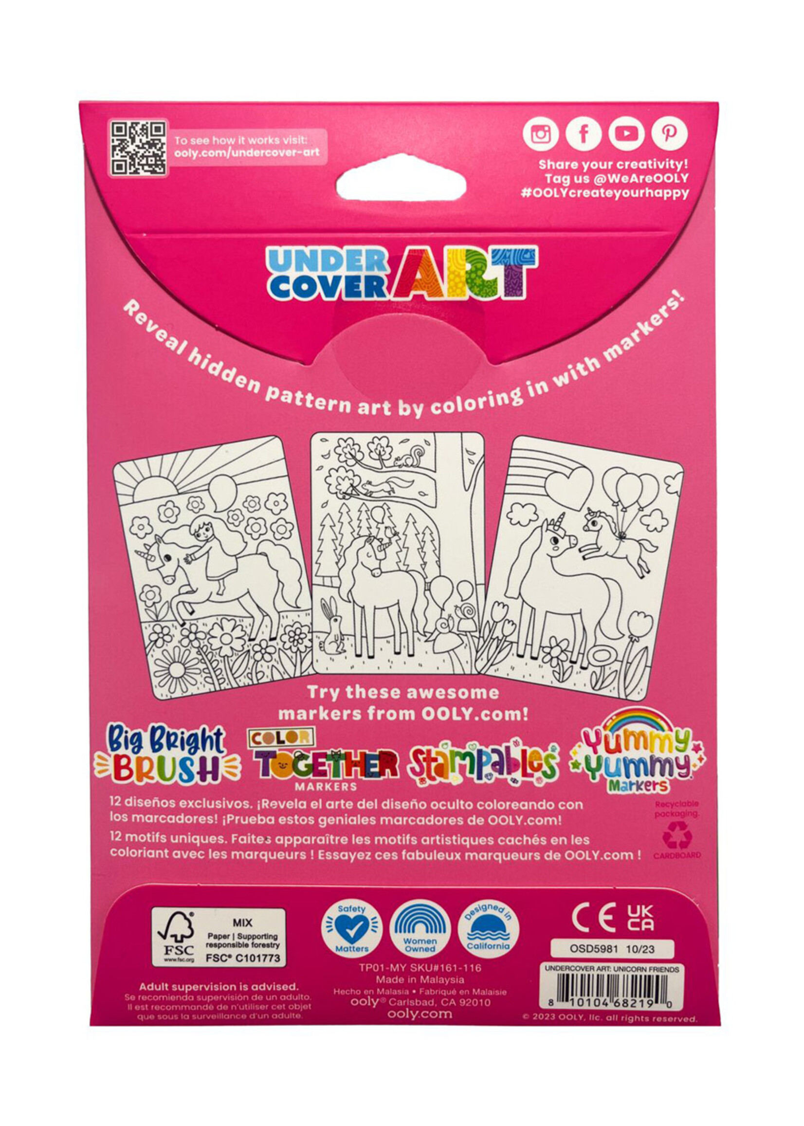 Ooly Ooly - Undercover Art Hidden Patterns - Unicorn