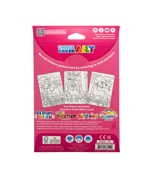 Ooly Ooly - Undercover Art Hidden Patterns - Unicorn
