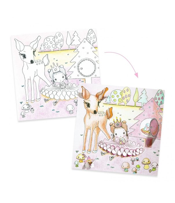 Djeco Djeco - Kleurplaten die verrassen - De deurtjes van Pupi