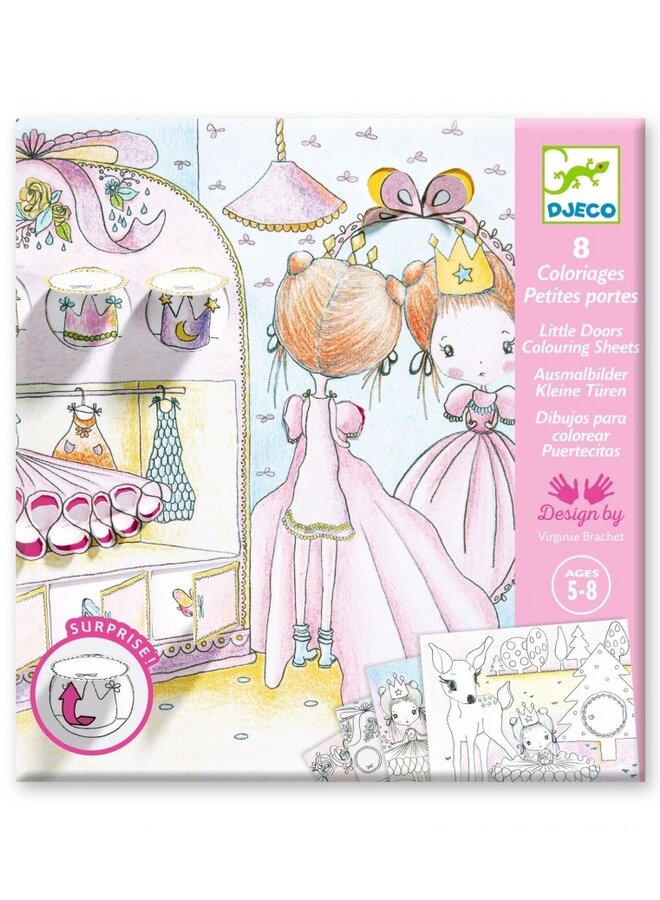 Djeco - Kleurplaten die verrassen - De deurtjes van Pupi