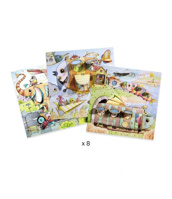 Djeco Djeco - Kleurplaten die verrassen - De reis van Malo