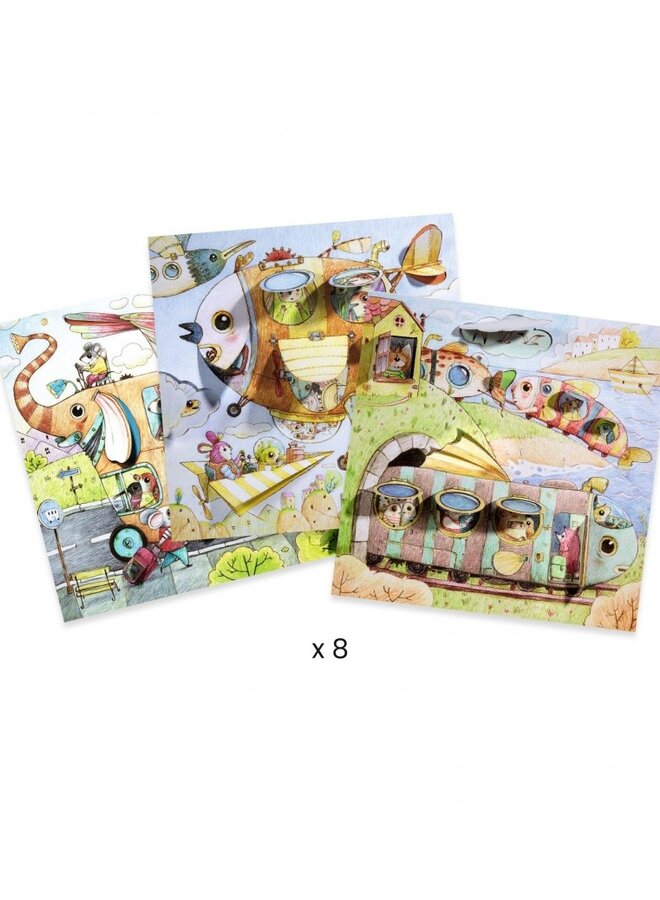 Djeco - Kleurplaten die verrassen - De reis van Malo