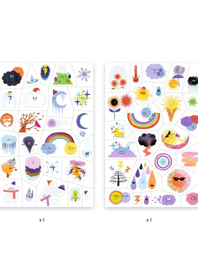 Djeco - Tattoos - Weer emoji's