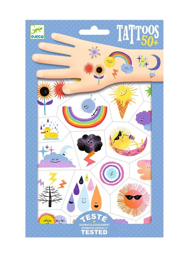 Djeco - Tattoos - Weer emoji's