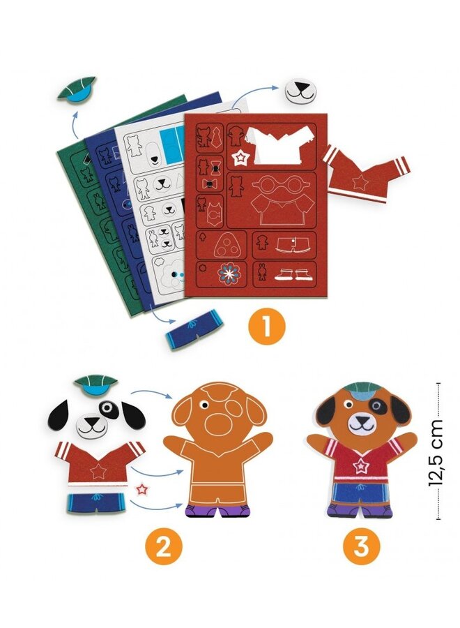 Djeco - Magnets DIY - Funky family