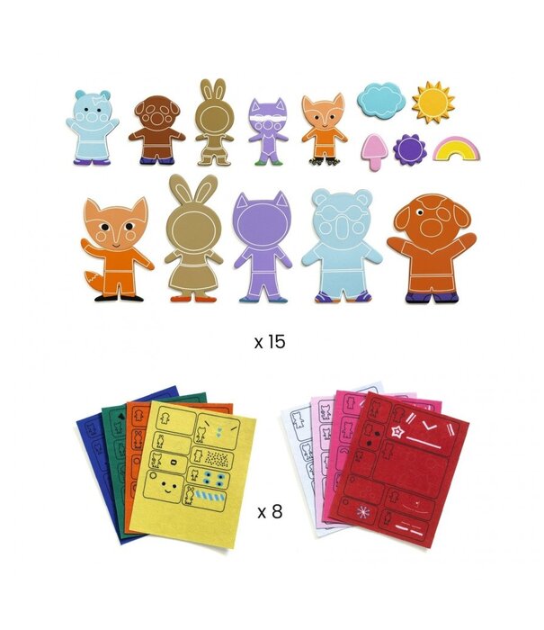 Djeco Djeco - Magnets DIY - Funky family