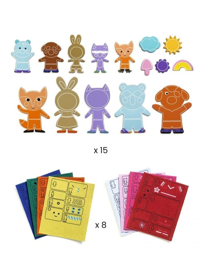 Djeco - Magnets DIY - Funky family