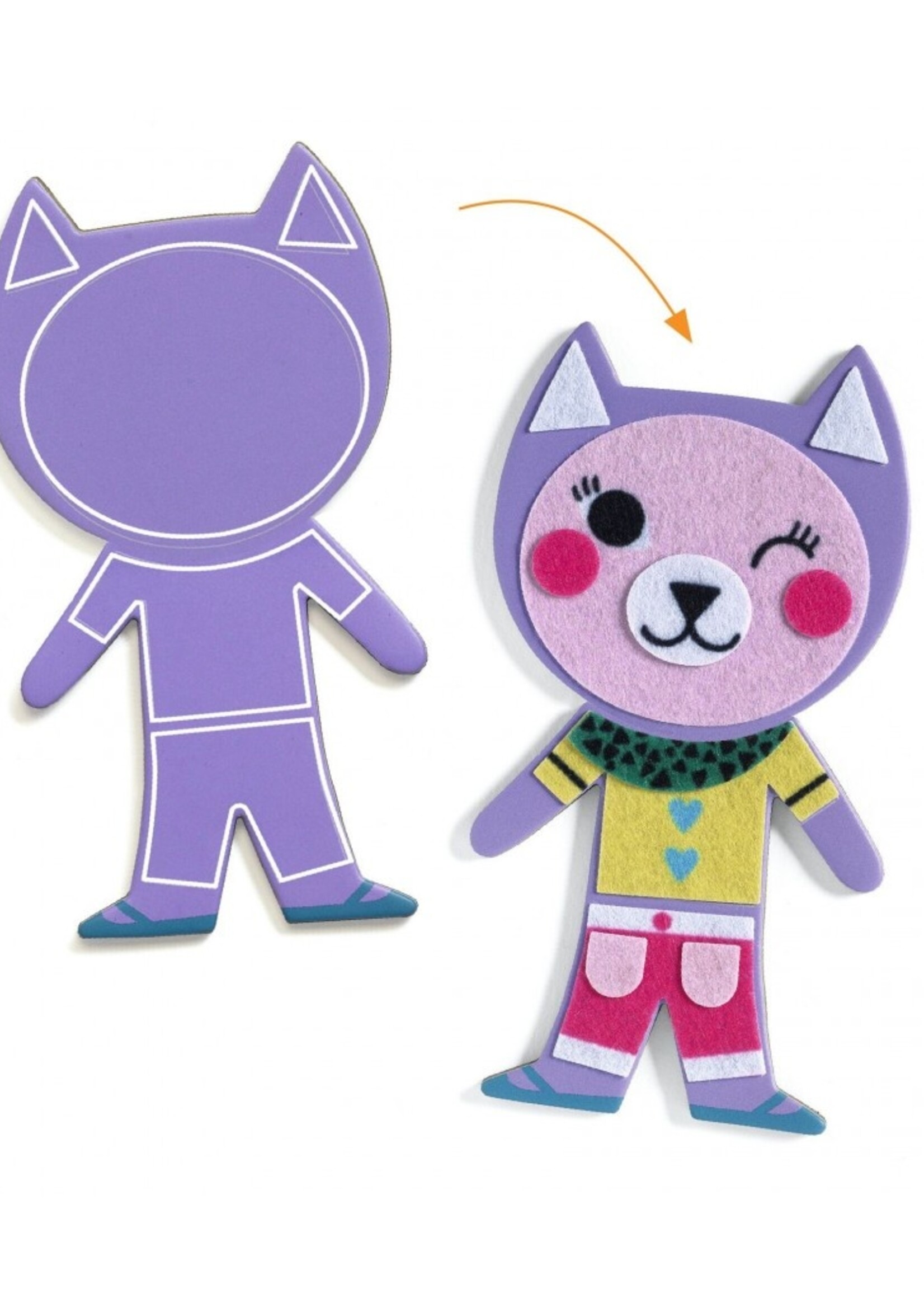 Djeco Djeco - Magnets DIY - Funky family