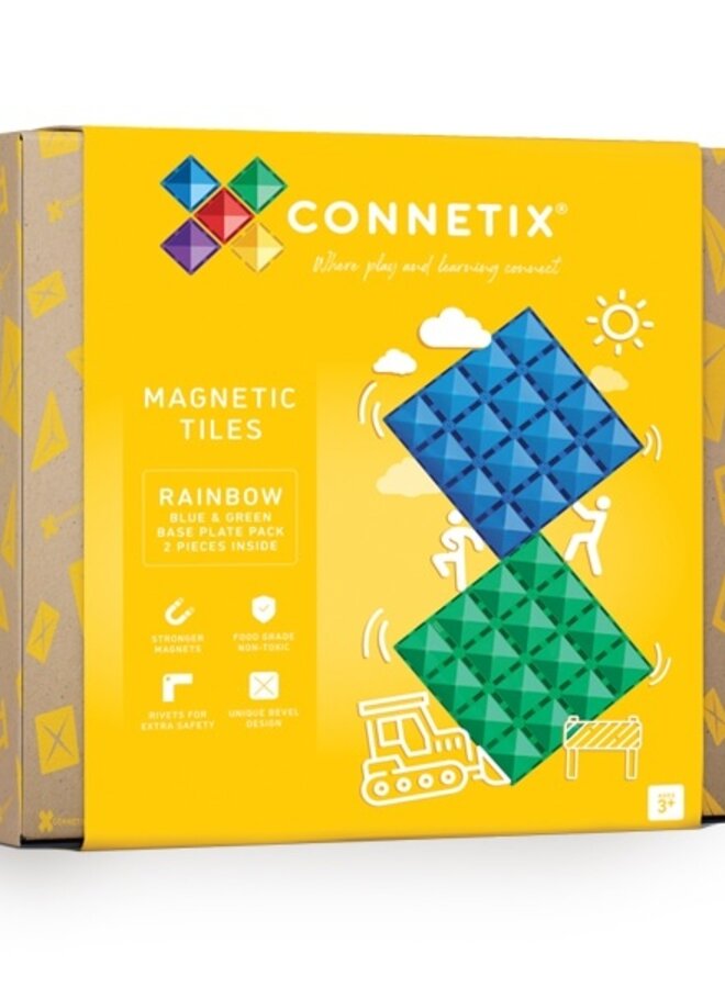 Connetix - Rainbow - blue & Green Base plate