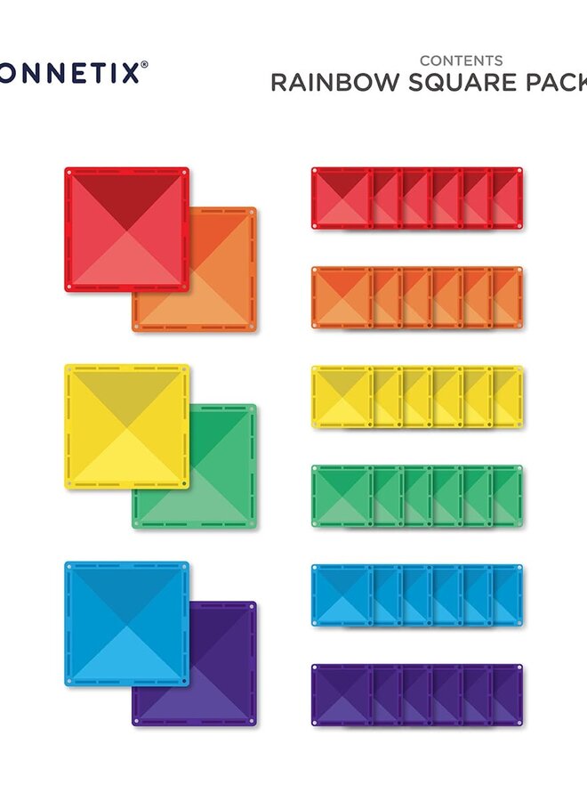 Connetix - Rainbow - Square pack  42PC