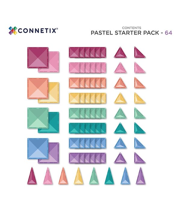 Connetix Connetix - Pastel - Starter Pack 64 PC