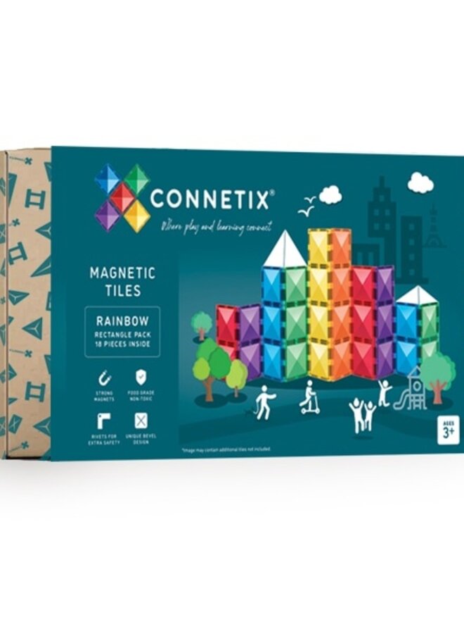 Connetix - Rainbow - Rectangle pack 18 pc