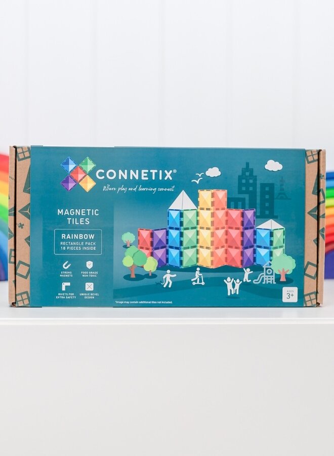 Connetix - Rainbow - Rectangle pack 18 pc