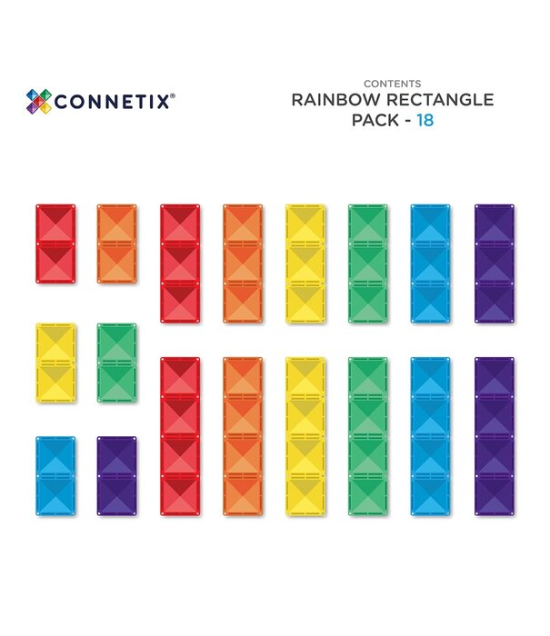 Connetix Connetix - Rainbow - Rectangle pack 18 pc
