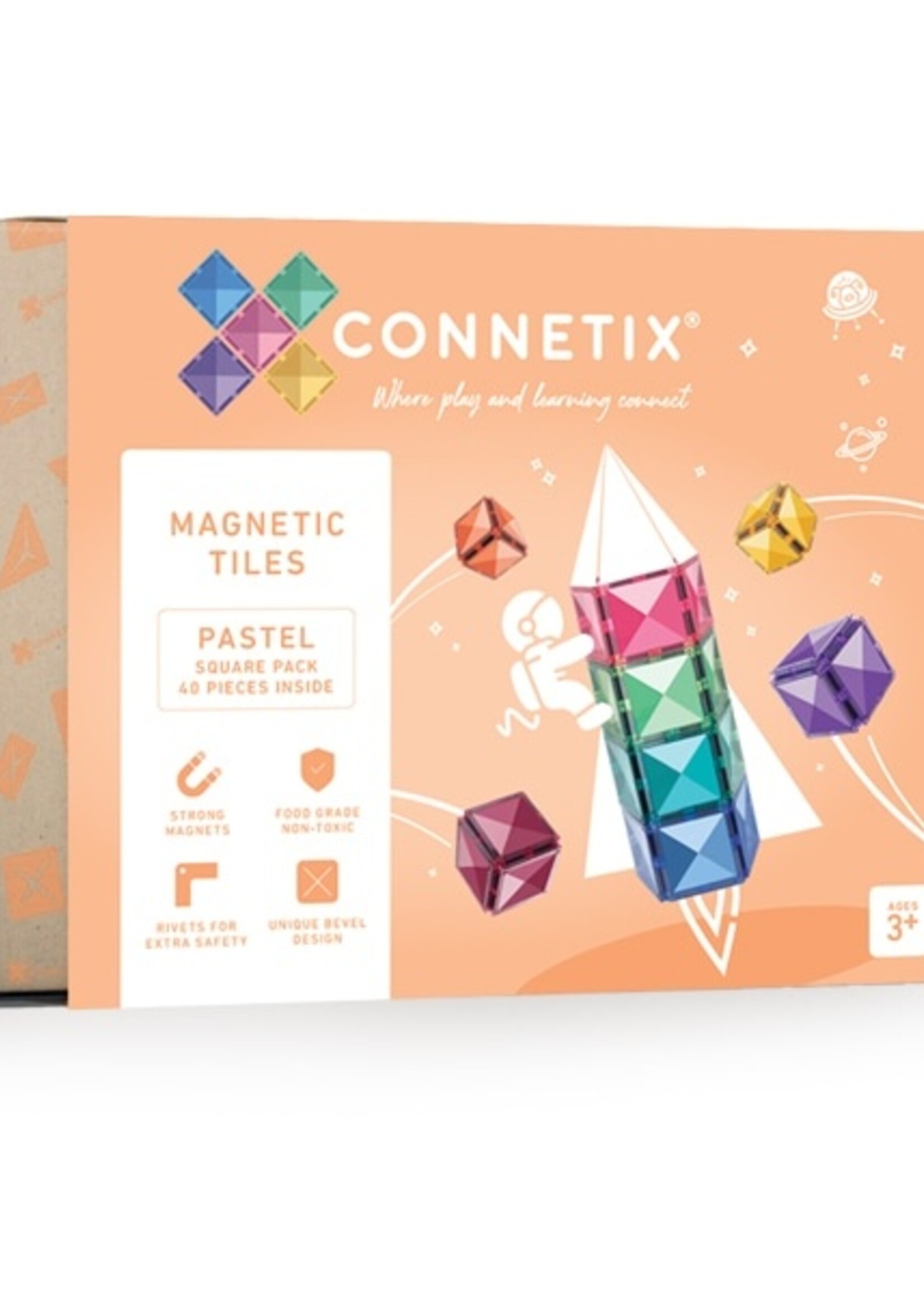 Connetix Connetix - Pastel - Square Pack 40 PC
