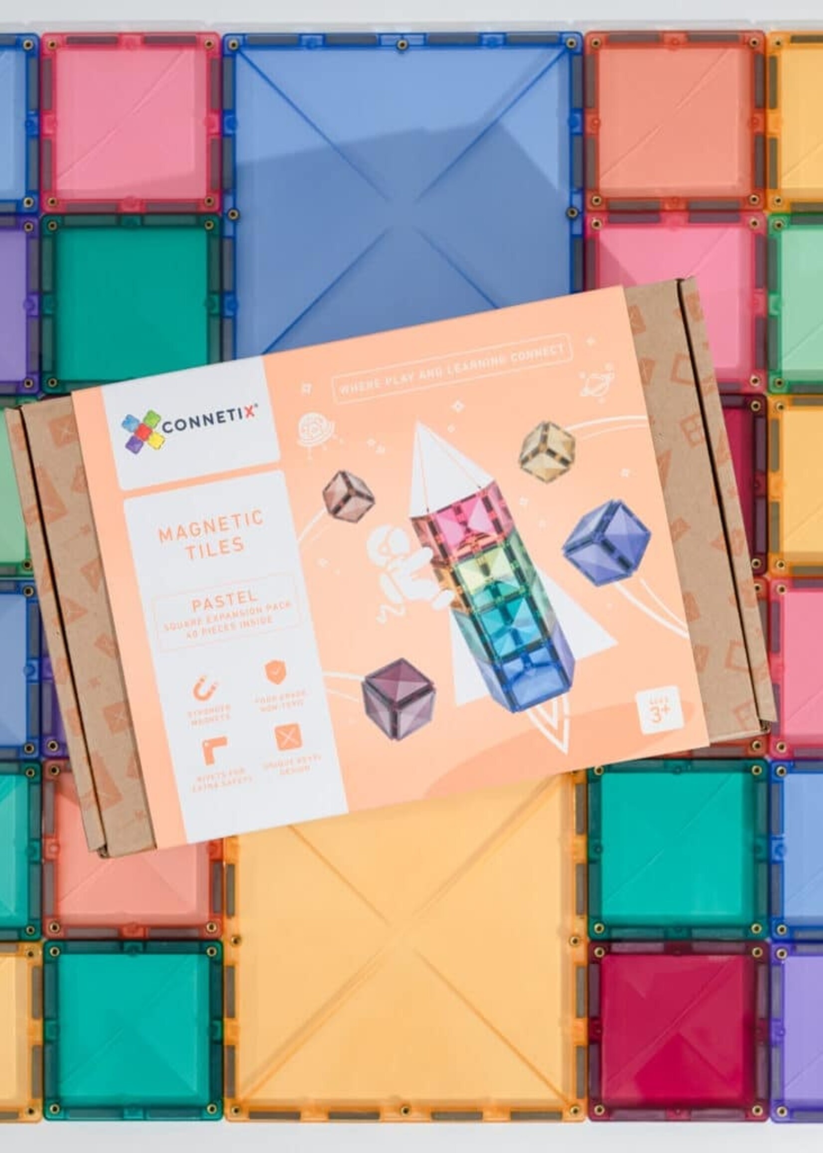 Connetix Connetix - Pastel - Square Pack 40 PC