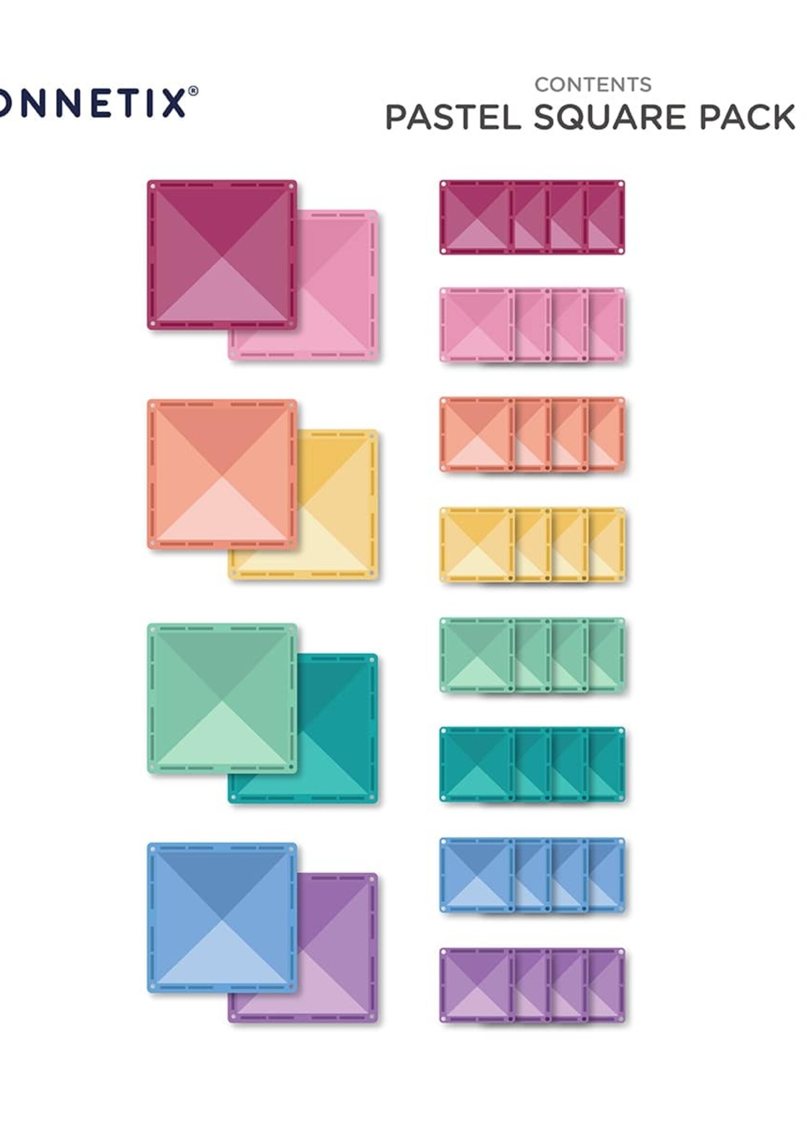 Connetix Connetix - Pastel - Square Pack 40 PC