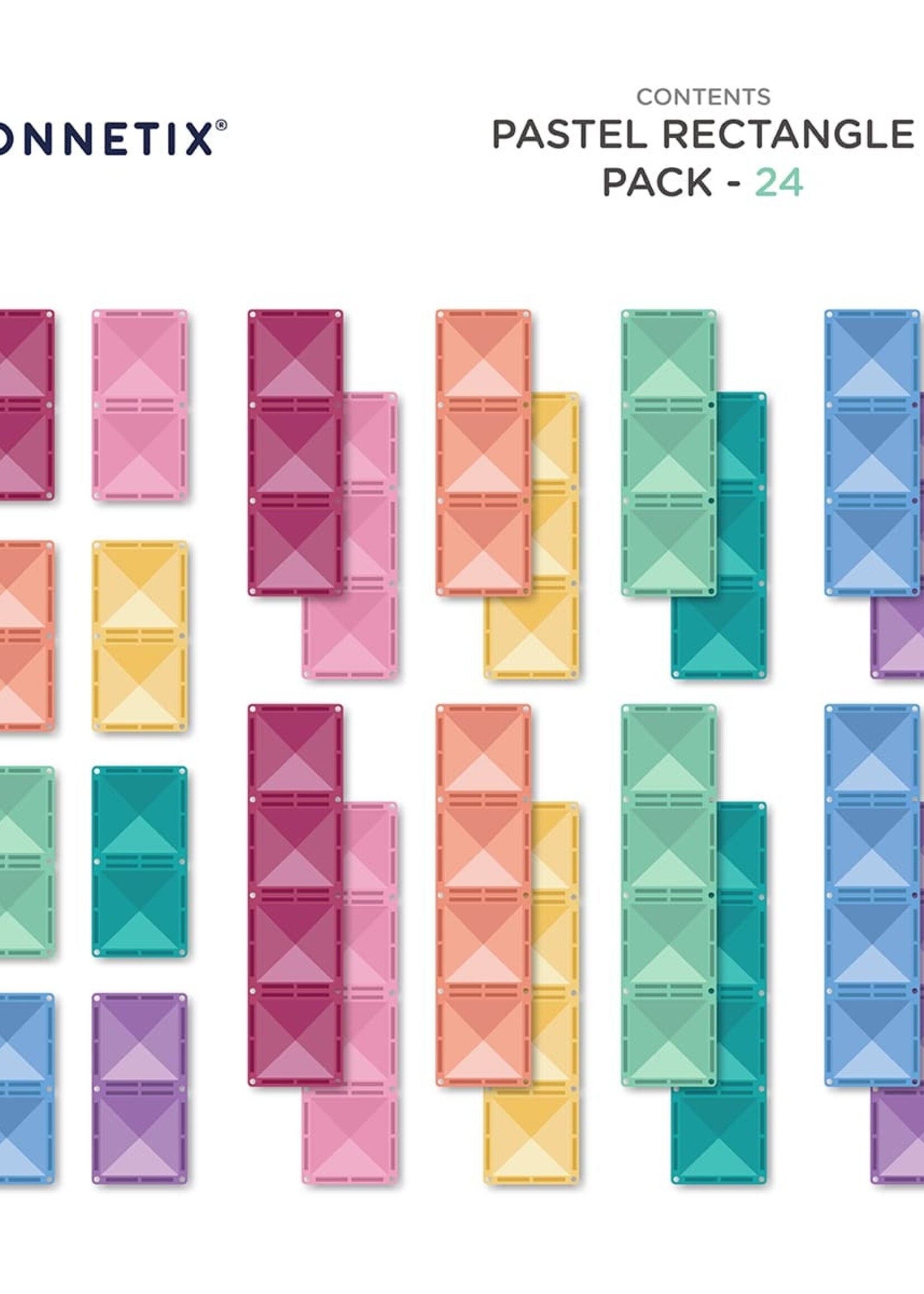 Connetix Connetix - Pastel - Rectangle Pack 24 PC
