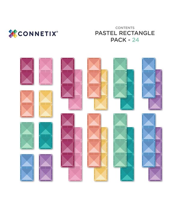 Connetix Connetix - Pastel - Rectangle Pack 24 PC