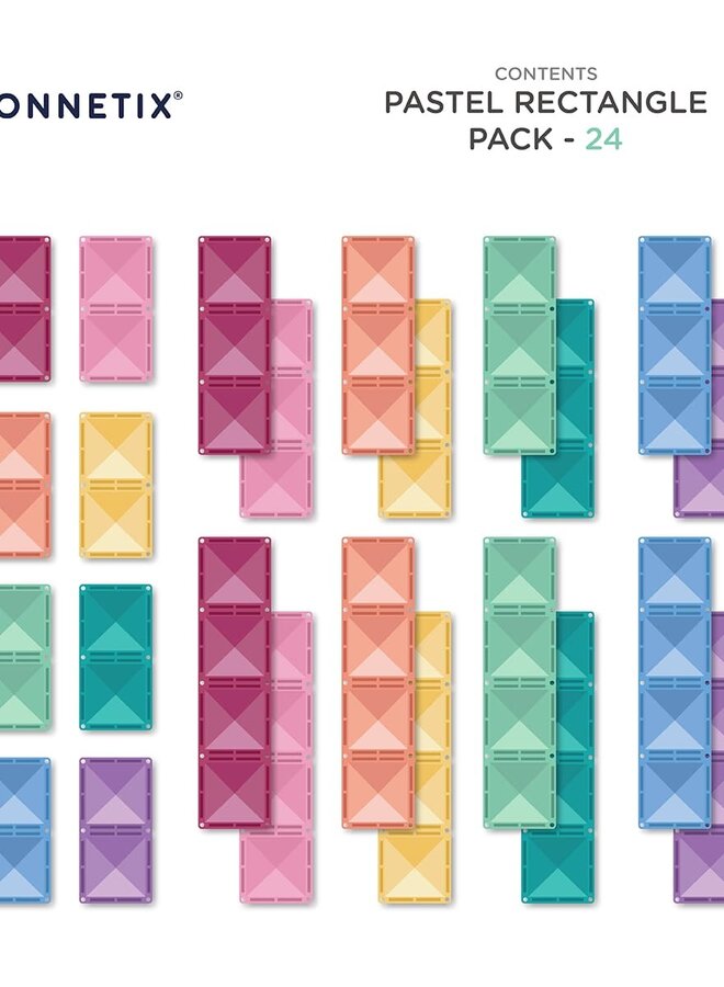 Connetix - Pastel - Rectangle Pack 24 PC