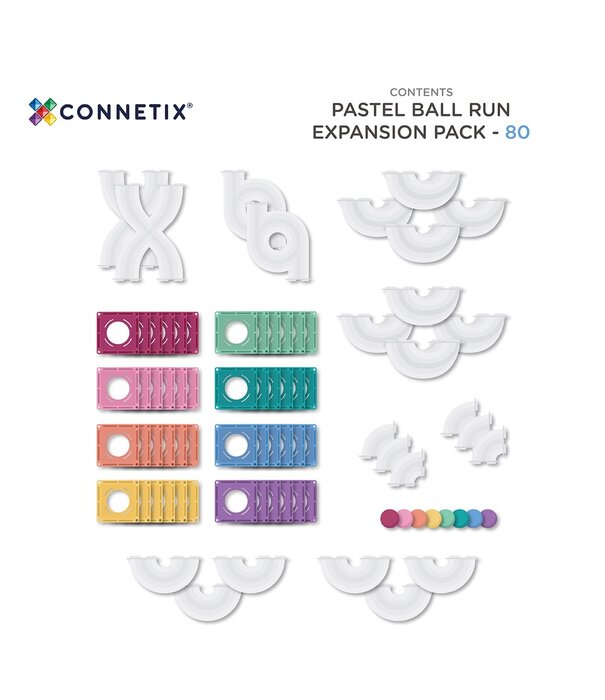 Connetix Connetix - Pastel - Ballrun Expension Pack 80 PC