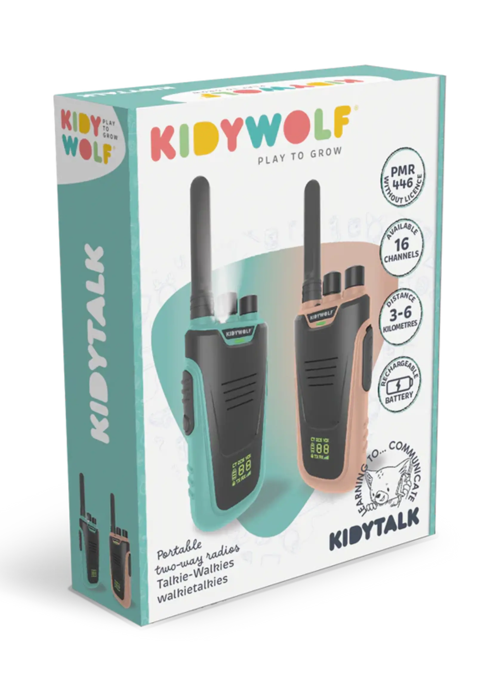 Kidywolf Kidywolf - Kidytalk - Roze/Aqua