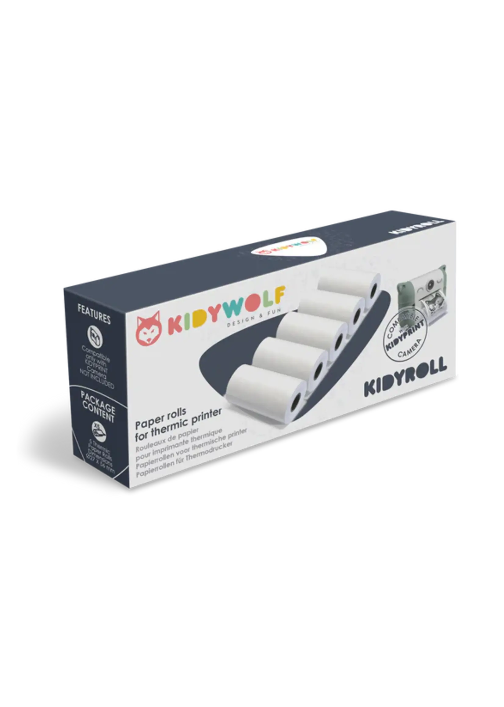 Kidywolf Kidywolf - fotopapier - 5 rollen voor Kids camera