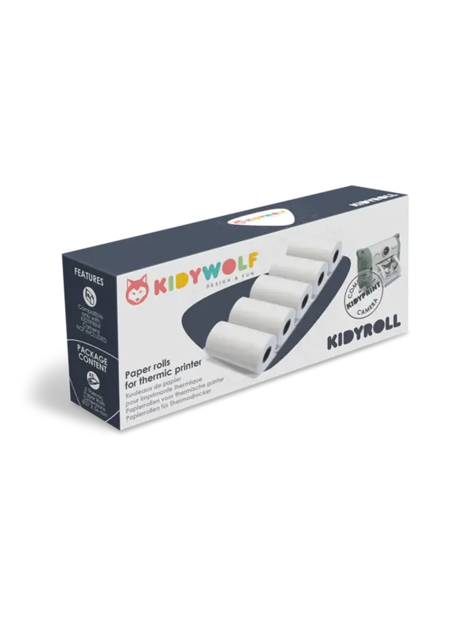 Kidywolf - fotopapier - 5 rollen voor Kids camera