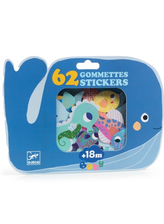 Djeco - Stickers - Sea animals