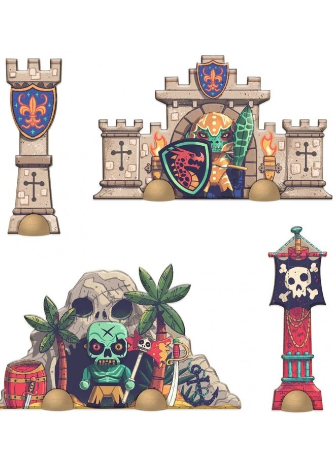 Djeco - Arty toys - Giant puzzle battle 30 pcs