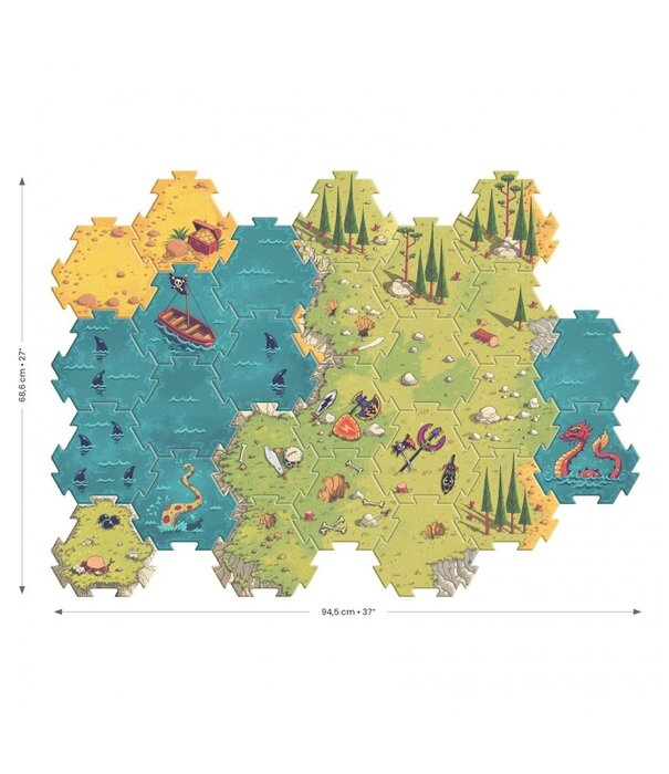 Djeco Djeco - Arty toys - Giant puzzle battle 30 pcs