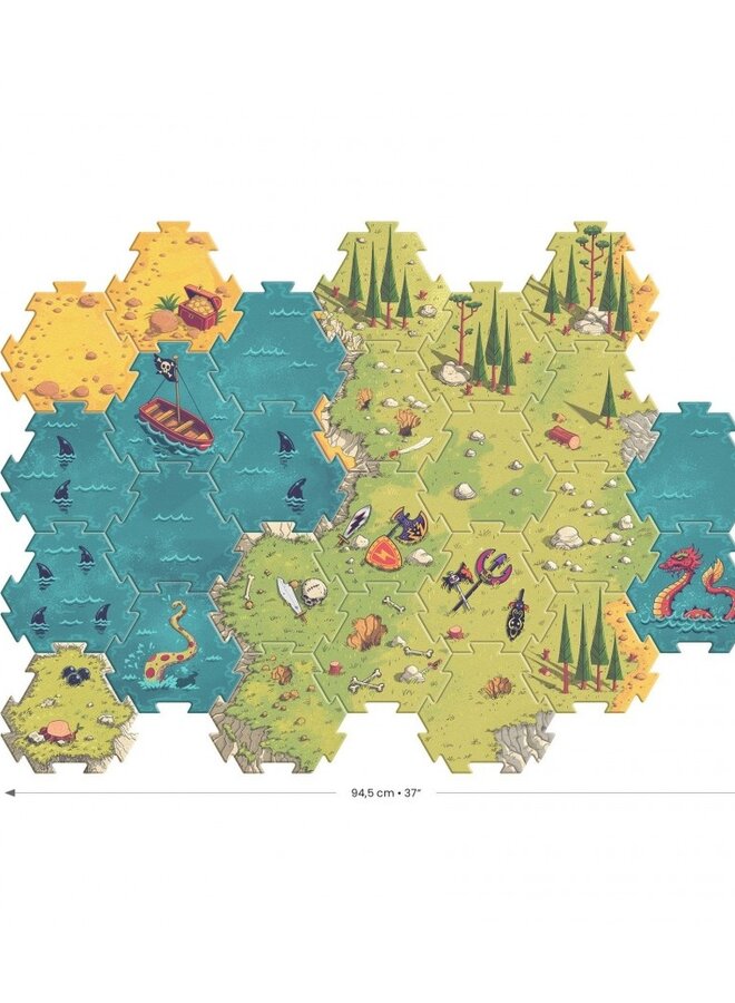 Djeco - Arty toys - Giant puzzle battle 30 pcs