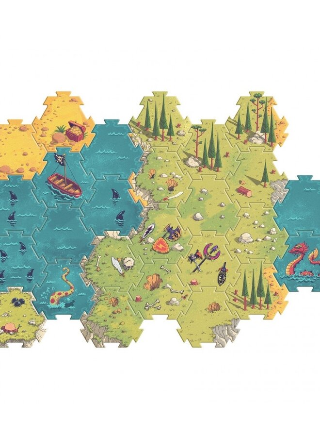 Djeco - Arty toys - Giant puzzle battle 30 pcs