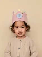 Little Dutch Little Dutch - Verjaardagskroon van stof met cijfers - Roze