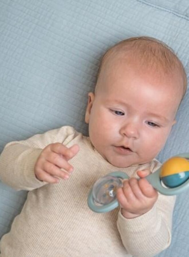 Little Dutch - Rammelaar met balletjes - Blauw