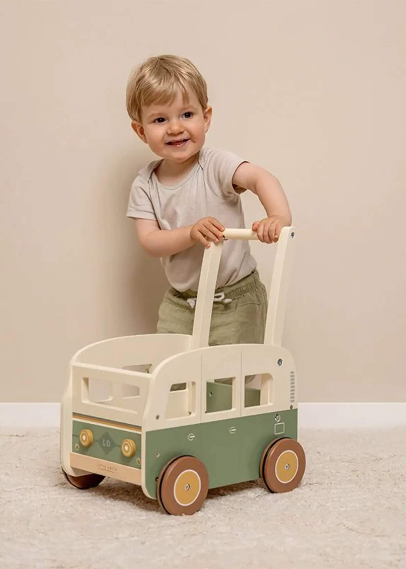 Little Dutch Little Dutch - Vintage loopwagen groen