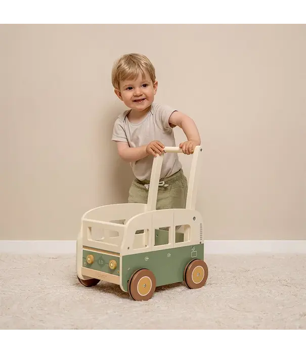 Little Dutch Little Dutch - Vintage loopwagen groen