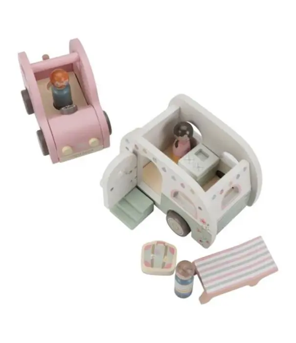 Little Dutch Little Dutch - Speelgoed auto met caravan