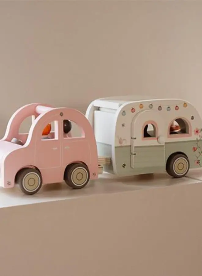 Little Dutch - Speelgoed auto met caravan